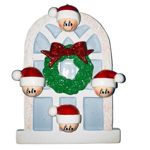 Christmas Window 4 Family Personalised Christmas Decoration Christmas Window 4 Family Personalised Christmas Decoration
