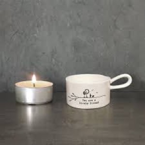 East of India Tea Light Holder - Lovely Friend