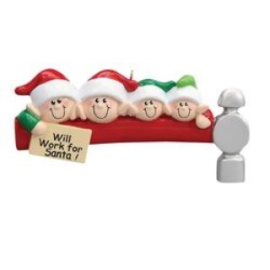 Santas Elves 4 Personalised Decoration