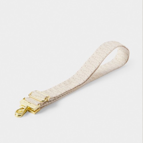 Katie Loxton Canvas Bag Strap Ecru Zig Zag