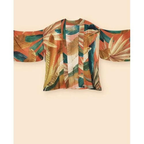 Powder Kimono Jacket - Painted Palms Powder Kimono Jacket - Painted Palms