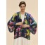Powder Kimono Jacket - Exotic Evening In Ink
