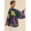 Powder Kimono Jacket - Exotic Evening In Ink
