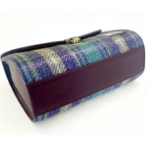 Harris Tweed Mini Day Bag Blue Herringbone Check Harris Tweed Mini Day Bag Blue Herringbone Check