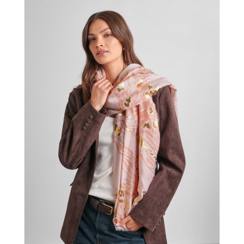 Katie Loxton Pink Animal Scarf