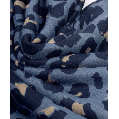 Katie Loxton Navy Black Leopard Scarf