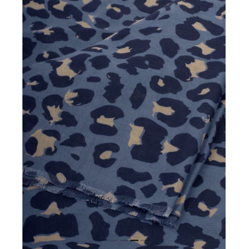 Katie Loxton Navy Black Leopard Scarf