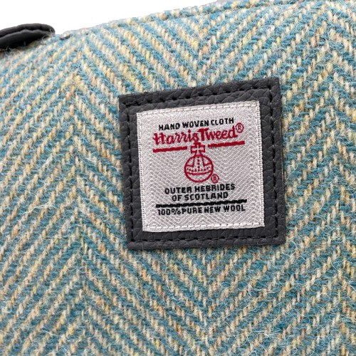 Harris Tweed Cosmetic Bag Blue Herringbone