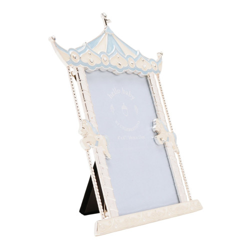 Silverplated Blue Carousel Photo Frame Silverplated Blue Carousel Photo Frame
